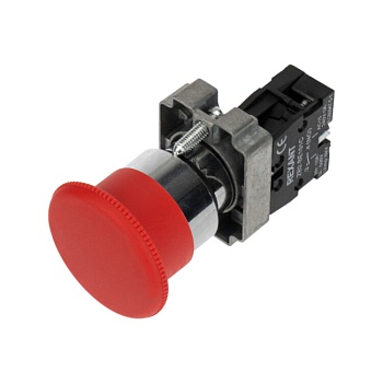 XB-2 BS NC грибок красный - Кнопка без фиксации на размыкание