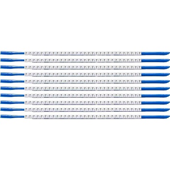 brd133007 - SCN-07-7 клипсы белые, 300шт/упак, для провода 1,9-2,4мм диаметра, легенда 7