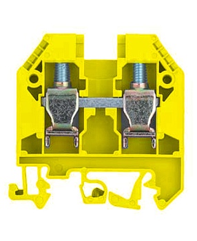 Клемма WKN 10 /U GELB - Проходная клемма, тип фиксации провода: винтовой, номинальное сечение: 10 мм кв., 57A, 800V, ширина: 10 мм, цвет: желтый, тип монтажа: DIN 35