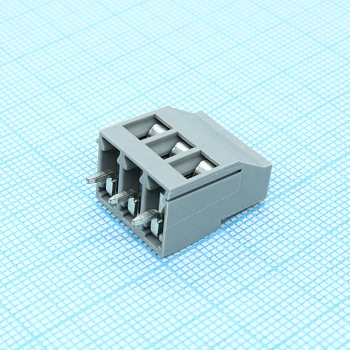 BC-508X18- 3 GY - Клеммы для печатной платы, номинальный ток: 24 A, расчетное напряжение (III/2): 400 В, номинальное сечение: 2,5 мм?, размер шага: 5,08 мм, полюсов: 3, тип подключения: Винтовой зажим с натяжной гильзой