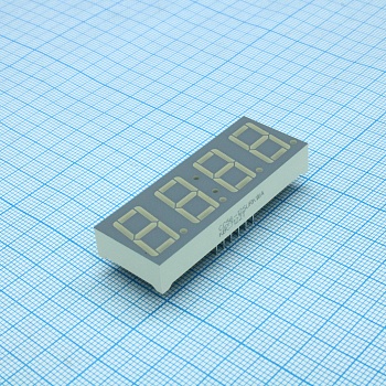 CC56-12SURKWA - 4-х разрядный индикатор 14,22мм/красный/630нм/14-24мкд