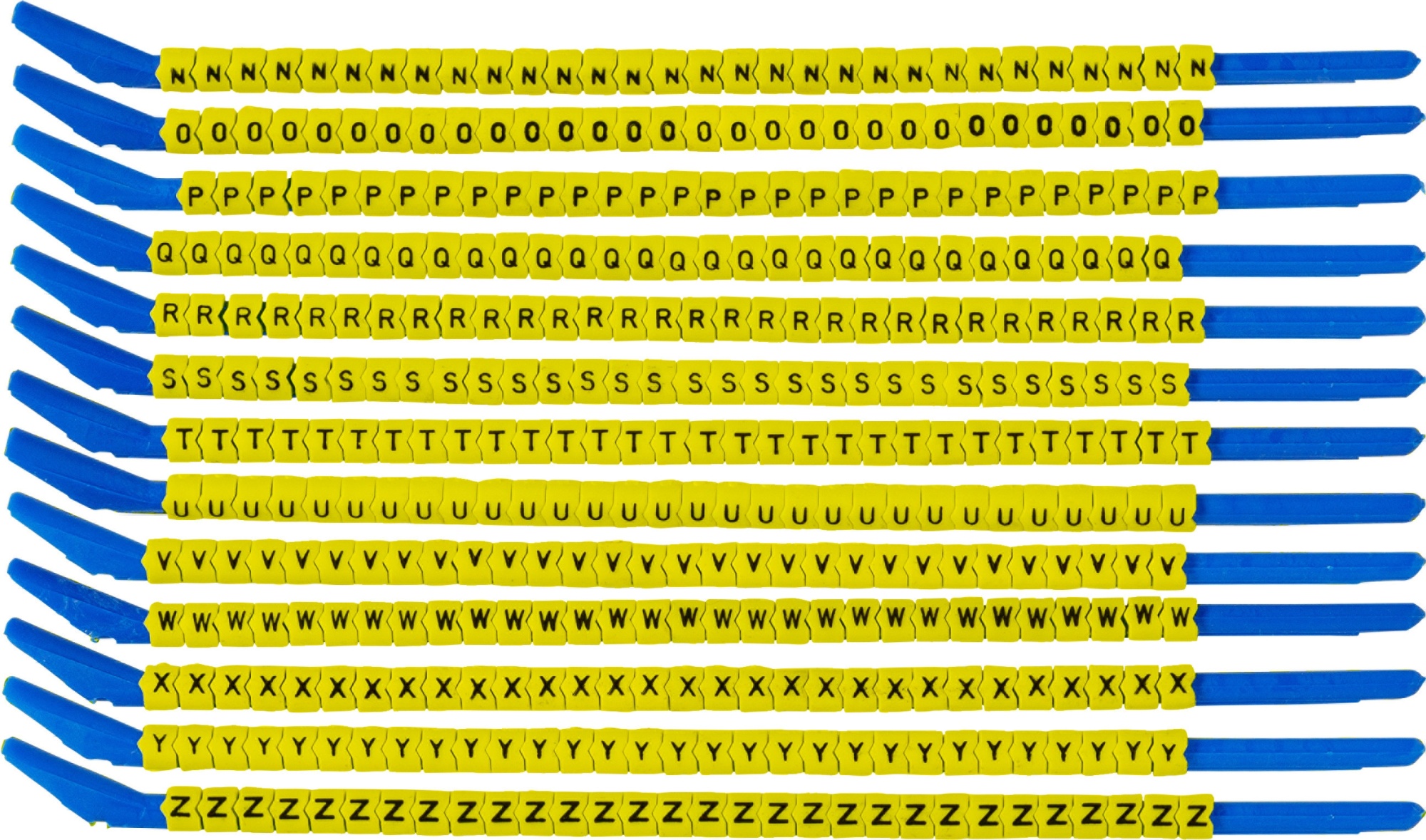 brd135126 - SCNGC-13-N-Z клипсы жёлтые, 300шт/упак, для провода 3,4-3,8мм диаметра, легенда N-Z