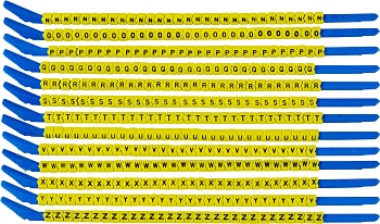 brd135126 - SCNGC-13-N-Z клипсы жёлтые, 300шт/упак, для провода 3,4-3,8мм диаметра, легенда N-Z