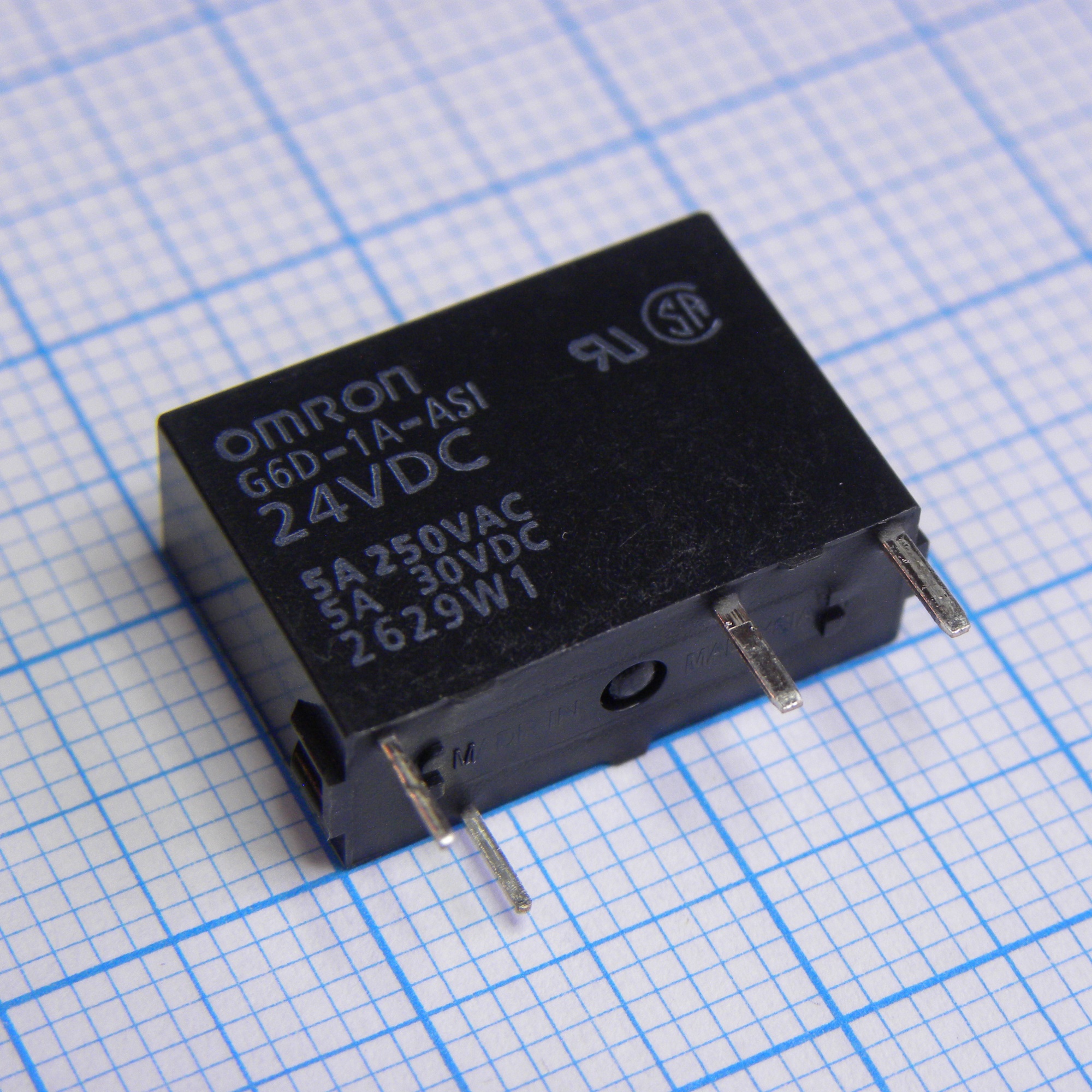 G6D-1AASI-24DC - Универсальное реле, серия G6D-ASI, силовое, без защелки, SPST-NO, 24В DC