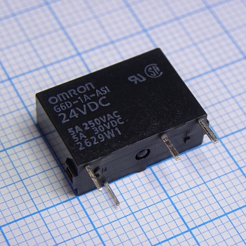 G6D-1AASI-24DC - Универсальное реле, серия G6D-ASI, силовое, без защелки, SPST-NO, 24В DC