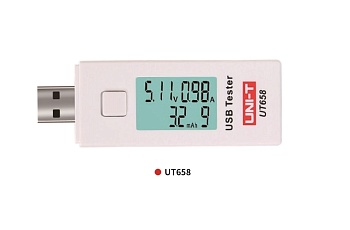 UT658 - Тестер проверки USB-зарядного устройства (ток, напряжение, мощность)