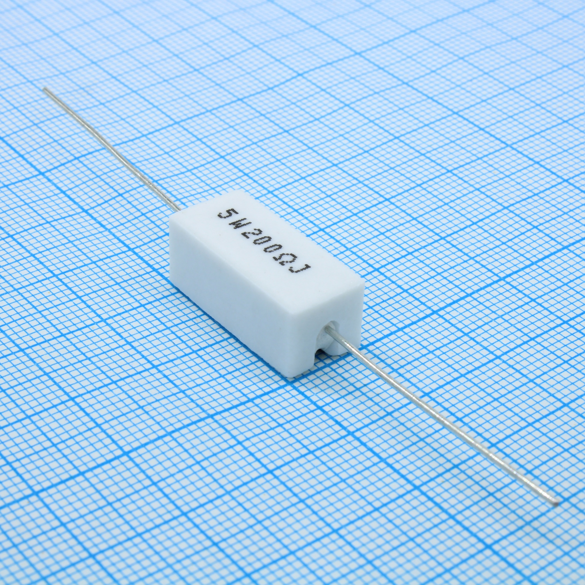 SQP5WJ200RB - Резистор керамический цементный аксиальный (SQP) 5Вт 200Ом ±5%