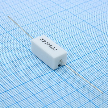 SQP5WJ200RB - Резистор керамический цементный аксиальный (SQP) 5Вт 200Ом ±5%