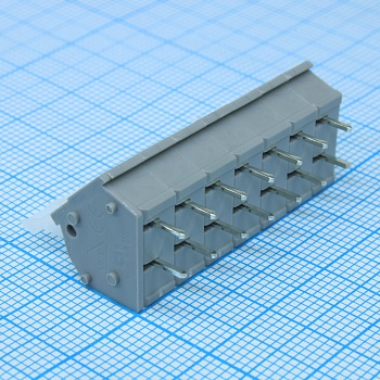 DG243-5.0-07P-11-00A(H) - Пружинный клеммник на печатную плату 7 контактов. Серия DG243-5.0
