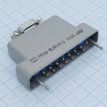 РП10-15 ЛП П-О вилка с/к - Соединитель  низкочастотный, прямоугольный, внутреннего монтажа