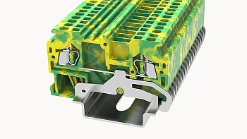Заземляющая клемма WS1.5-PE-01P-1C - Заземляющая клемма, тип фиксации провода: пружинный, номинальное сечение: 1.5 мм кв., ширина: 4 мм, цвет: желто-зеленый, тип монтажа: DIN35