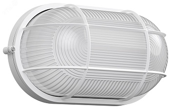 Светильник НПП1202 белый/овал с реш. 100Вт IP54 LNPP0-1202-1-100-K01