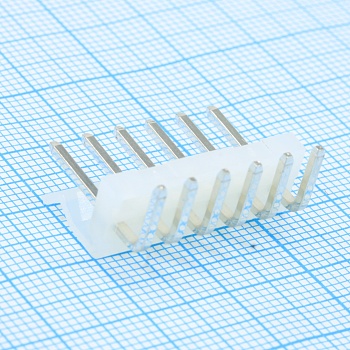 DS1072-6MRT6 - Разъем штыревой однорядный угловой на плату шаг 3.96мм 6 контактов