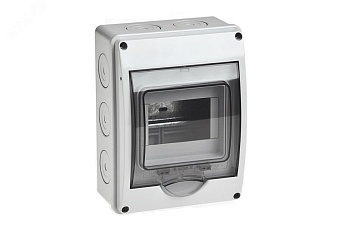 Бокс ОП Тусо 5мод. IP65 сер./дым. двер. Рувинил 69005