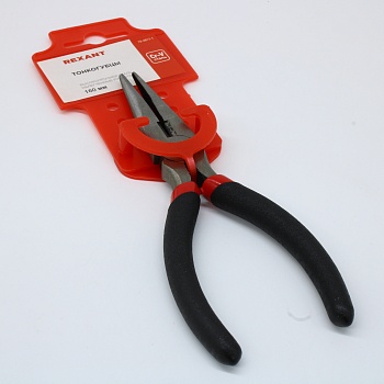 Тонкогубцы 160мм, обливные рукоятки - никелированные, высокоуглеродистая сталь CrV