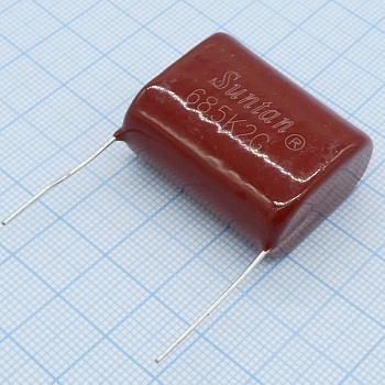 TS02002G685KSB0P0R - Конденсатор металлоплёночный полиэтилентерефталатный 6.8мкФ 400В ±10% шаг выводов 31мм 85°С россыпь