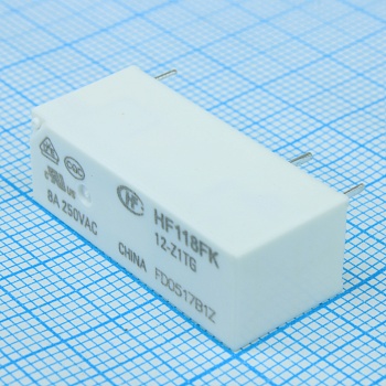 HF118FK/12-Z1TG - Реле силовое, 12VDC 8A SPDT (28,5x10x15мм)