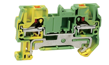 Заземляющая клемма UJ6-4JD - Заземляющая клемма, тип фиксации провода: push-in, номинальное сечение: 4 мм кв., ширина: 6,2 мм, цвет: желто-зеленый, тип монтажа: DIN 35