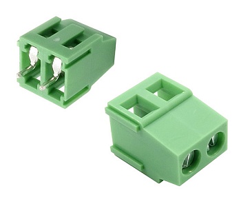 GT500-5.08-02P-14-00 - Винтовой клеммный блок c рельефной обоймой, 2 контакта. Серия GT500-5.08