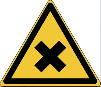 gws227339 - PIC 321 Предупреждающий знак безопасности "Вредные для здоровья аллергические (раздражающие) вещества", 25 мм, 250 шт/рул, B-7541(ламинированный полиэстер)"