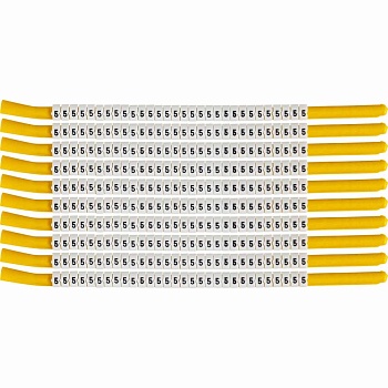 brd133305 - SCN-18-5 клипсы белые, 300шт/упак, для провода 4,6-5,9мм диаметра, легенда 5