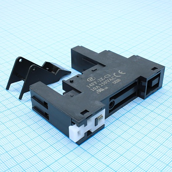 14FF-2Z-C3+14FF-H4 - Розетка с винтовыми клеммами для монтажа реле на DIN-рейке, в комплекте клипса 14FF-H4