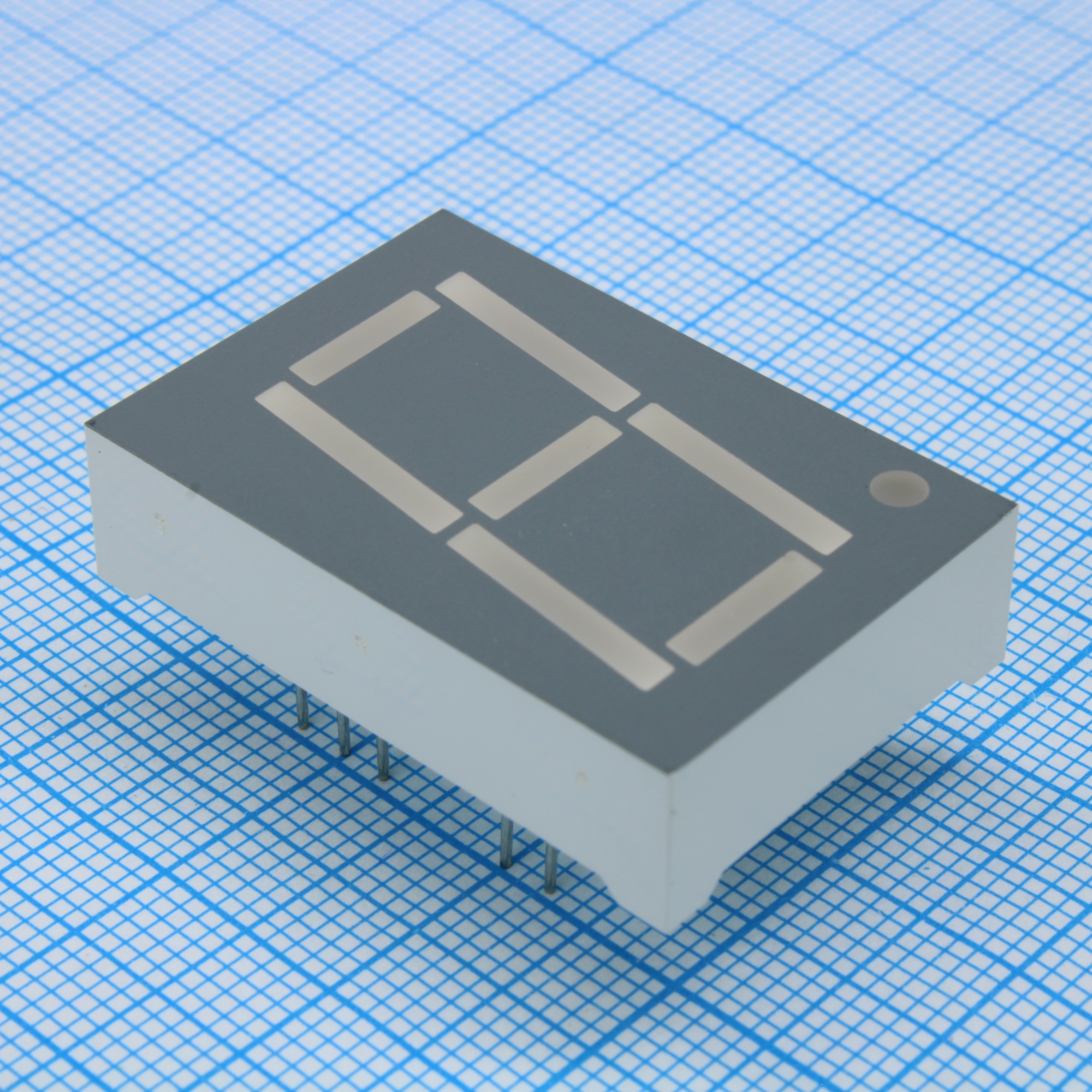 FYS-10011BUHR-21 - 1 разрядный индикатор 26х13мм/красный сверхяркий/640нм/20-50мКд/ОА