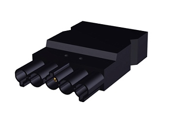 Разъем GST18i5S S1 ZR1 SW - Вилочный разъем на кабель диам. 9,5 - 13,5 мм, 5 полюсов, винтовая фиксация, номинальное напряжение: 250/400V, номинальный ток: 20A, цвет: черный, серия gesis GST18i5