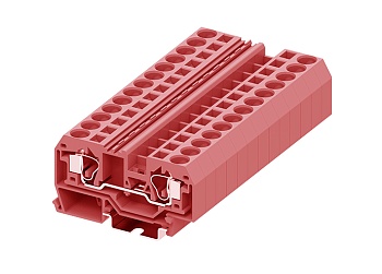 Проходная клемма 210923 - Проходная клемма, TA10, тип фиксации провода: пружинный, номинальное сечение: 10 мм кв., 57A, 800V, ширина: 10 мм, цвет: красный, тип монтажа: DIN 35