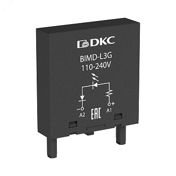 Модуль индикации и защиты, LED зел-ный+Варистор (A1+), 24V AC/DC BIMD-LV1G