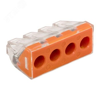 Клемма строительно-монтажная СМК 773-174 4-проводная 2.5-6кв.мм с пастой (уп.50шт) PROxima plc-smk-773-174