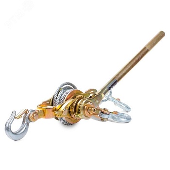 ЛР-30 серия Профи - Лебедка ручная тяговая с блоком. Тяговое усилие с блоком 3 т; без блока 1.5 т, длина троса с блоком 1.6 м; без блока 3,2 м, диаметр троса 7.8 мм