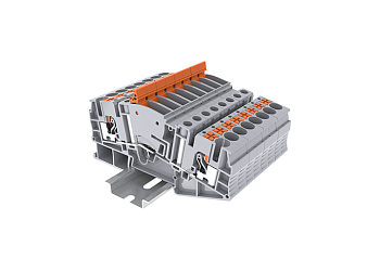 Измерительная клемма TPME6-2-JP-GY - Измерительная клемма, с держателями щупов, тип фиксации провода: push-in, номинальное сечение: 6 мм кв., 30A, 1000V, ширина: 8,2 мм, цвет: серый, тип монтажа: DIN 35