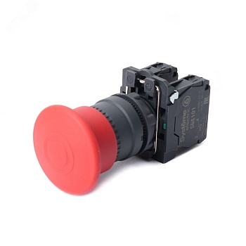 Кнопка аварийного останова SB5 - Кнопка аварийного останова SB5 в сборе 22мм 40мм тяни-толкай пластик 1НО+1НЗ