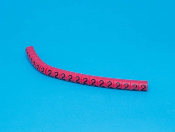 EC-0-2 - Маркер цифра 2 d=2,0-3,2мм, красный, упак.20 шт.