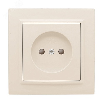 Розетка 1-мест. СП б/з 10 А с защ. штор. бежевый Минск ERR10-022-200
