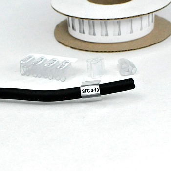 Держатель маркера STC-3-10 - Контейнер для маркера, нанизываемый на кабель, длина 10 мм, диаметр провода 3,5 - 8,5 мм, в упаковке 500 держателей для установки маркера HIC