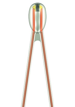 B57541G1103F005 - NTC-термистор 10кОм ±1% двухпроводной 3612K >= -3.5 автомобильного применения россыпь