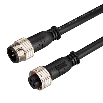 Коннектор питания ARL-LINE-3pin-3000-CON-MF (230V) 038888 - Водонепроницаемый IP67 прямой коннектор для электрического соединения светильников серии LINE. Длина 3000мм, сечение 3x1.0мм2 Один конец - male коннектор 3 pins, другой конец- female коннектор 3 