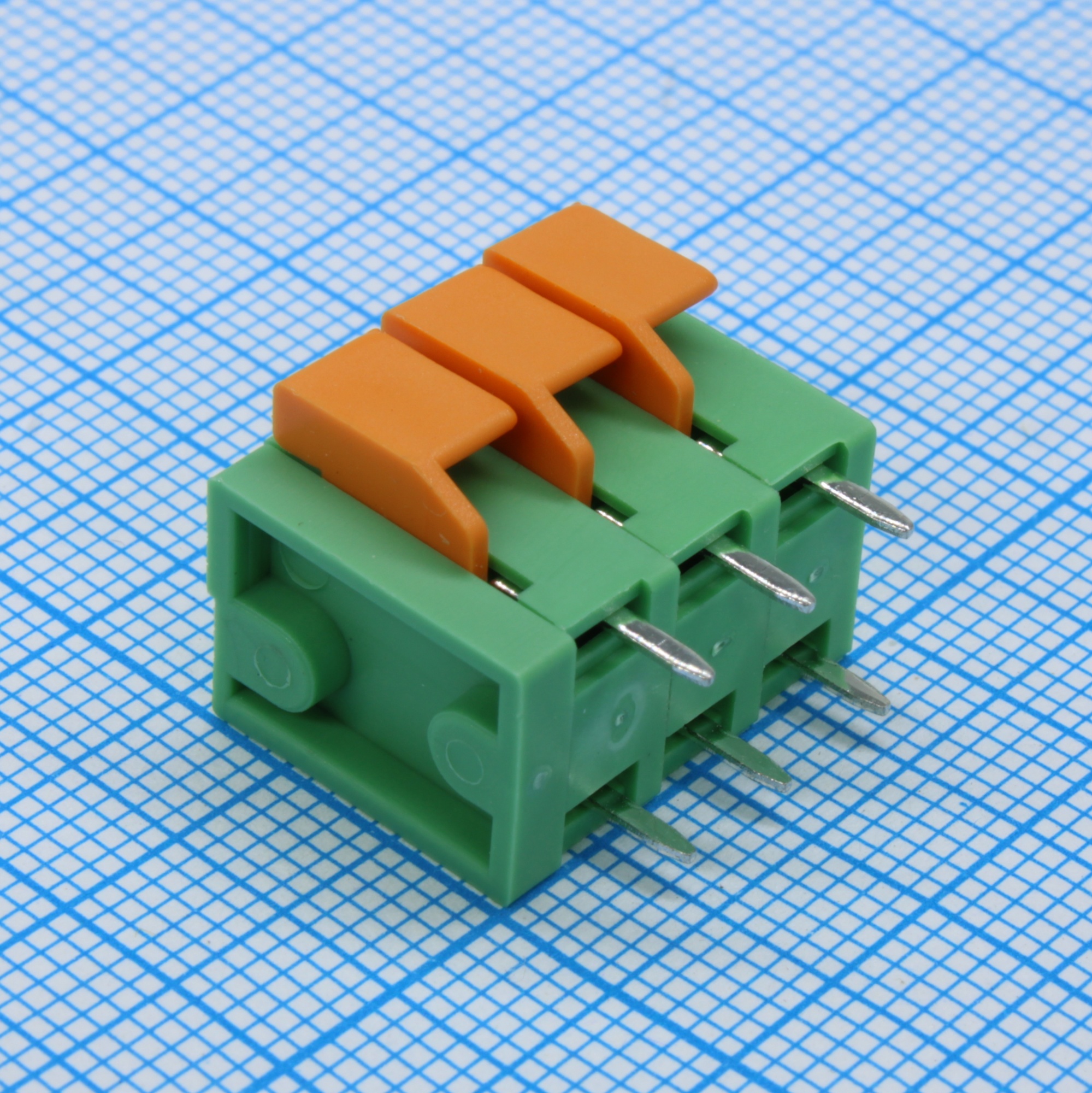 GT142V-5.08-03P-14-00 - Нажимной безвинтовой клеммный блок 3 контакта. Зажим типа торцевой контакт. Серия GT142V-5.08