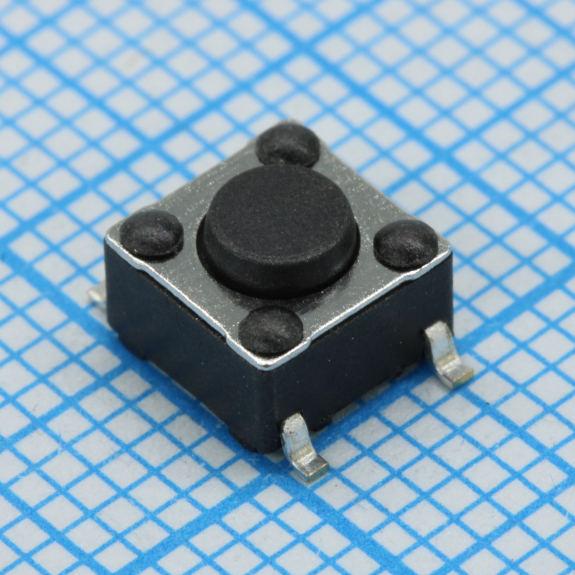 L-KLS7-TS6604-4.3-180-T - Кнопка тактильная 6х6мм h=4.3мм усилие нажатия 180гр SMD монтаж