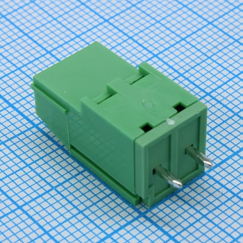 GT129-5.0-02P-14-01 - Винтовой клеммный блок c рельефной обоймой, 2 контакта. Серия GT129-5.0