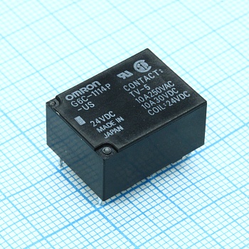 G6C-1114PUS-24DC - Силовое реле 10А один контакт на замыкание катушка 24В монтаж в отверстие