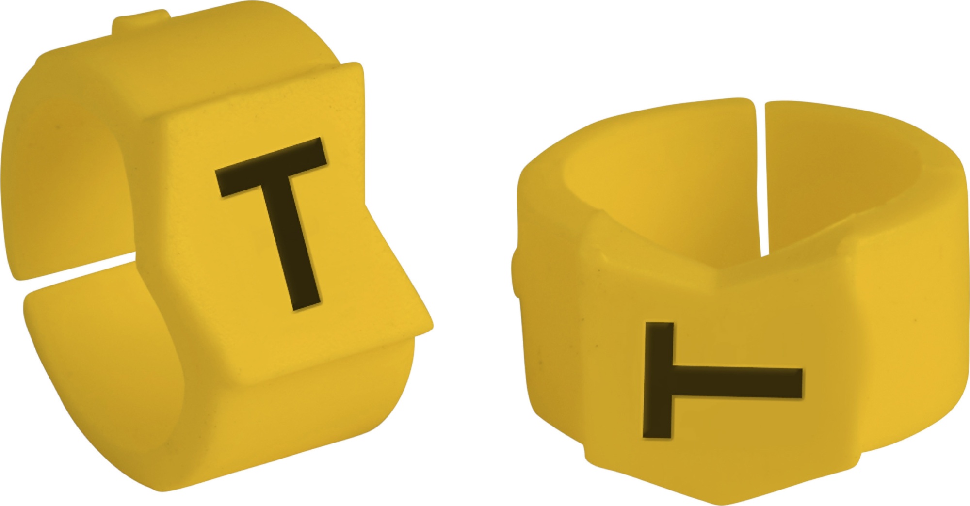 brd333629 - SCNG-45-T клипсы жёлтые, 50шт/упак, для провода 11,2-15,0мм диаметра, легенда T