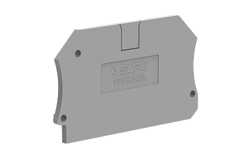 Торцевая крышка TPV6-2-GY-EA - Торцевая крышка для клемм TPV6-2…, цвет: серый