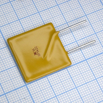 RGEF1400 - Самовосстанавливающийся предохранитель PTC 14A(hold) 23.8A(trip) 16V 4.6W 9s 0.0026Ohm Radial 23.5 X 3.5 X 27.9mm Bag