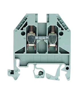Клемма WK 4 /U GR - Проходная клемма, тип фиксации провода: винтовой, номинальное сечение: 4 мм кв., 32A, 800V, ширина: 6 мм, цвет: зеленый, тип монтажа: DIN 35