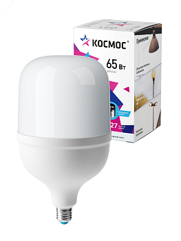 Лампа светодиодная высокомощная HWLED 65Вт 6500К E27 220В КОСМОС LksmHWLED65WE2765