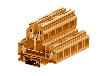 Этажная клемма 305924-PV - Этажная клемма, UKD4, межэтажное соединение, тип фиксации провода: винтовой, номинальное сечение: 4 мм кв., 32A, 500V, ширина: 6,2 мм, цвет: оранжевый, тип монтажа: DIN 35