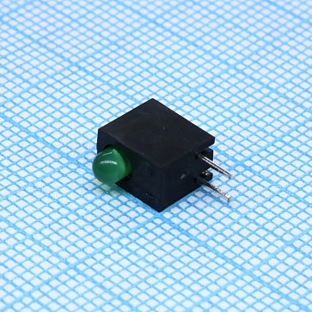 L-710A8CB/1GD - Светодиод 3мм с держателем/зеленый/568нм/8-20мкд/40°